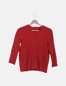 Pull Femme J.Crew 100% Laine Bordeaux - Col V - Taille L - Neuf Sans étiquettes