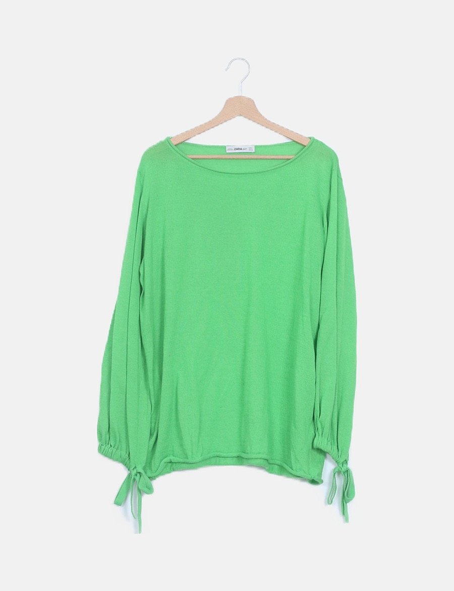 Zara Jersey tricot verde (descuento 76
