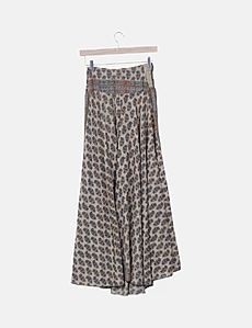 Pantalón ancho tejido botonato – Natura