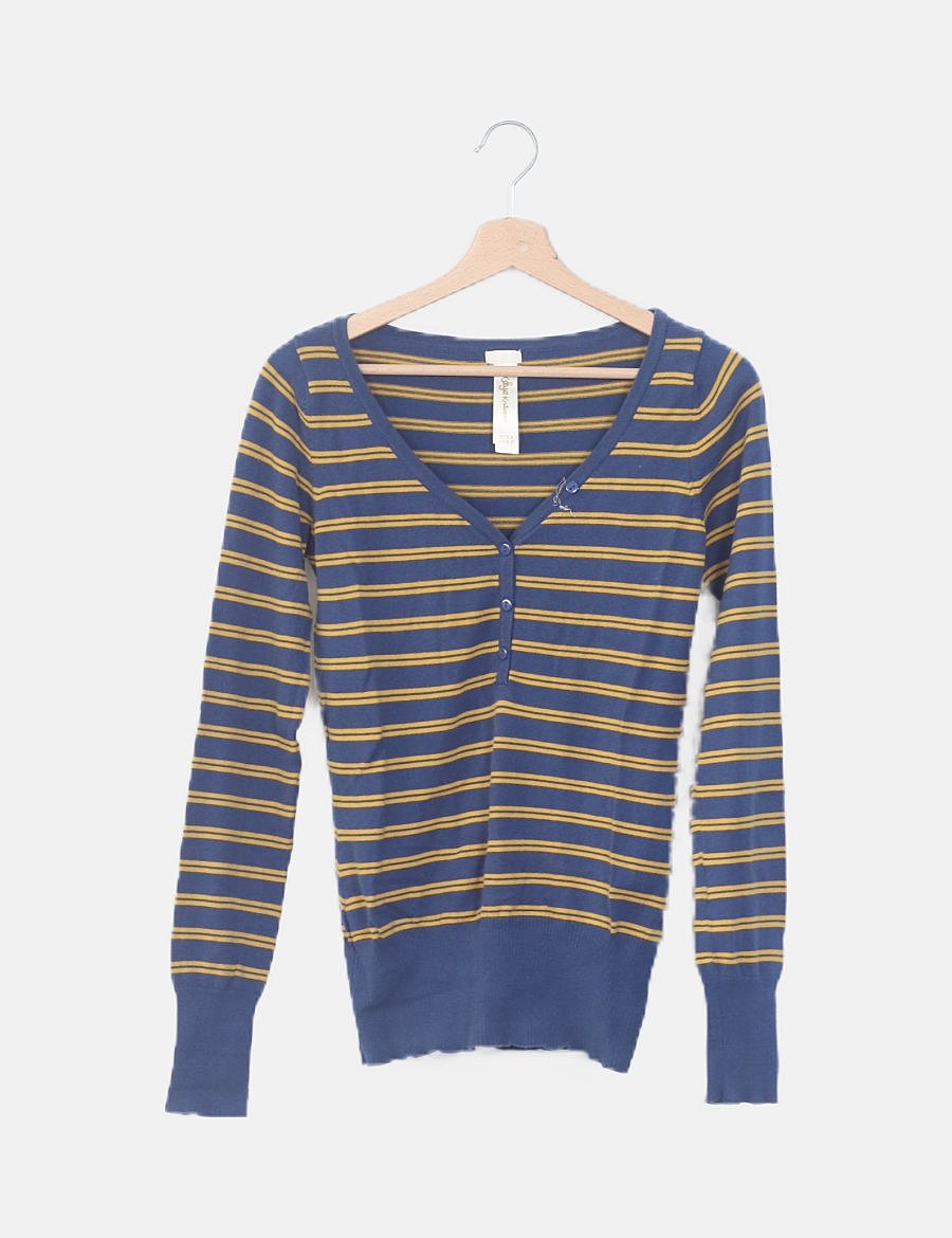 Pull&Bear Suéter rayas amarillas manga larga (descuento 94 ) Micolet