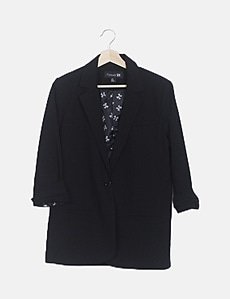 Blazer Noir à Motifs Fleurs Forever21 Taille S - Neuf (sans étiquette) - Style Chic