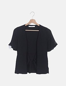 Zara Blusa transparente negra de gasa (descuento 65 %) Micolet Zara Blusa negra transparente con topos (descuento 65
