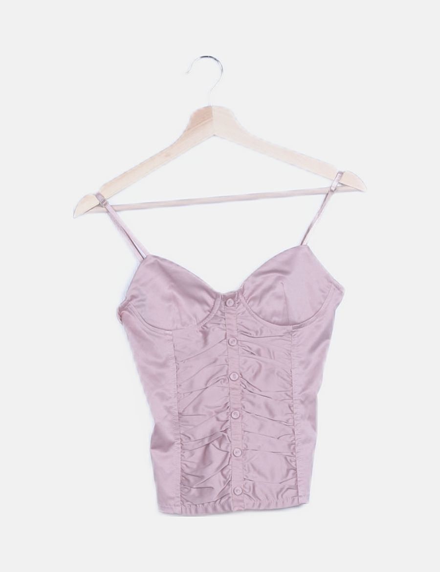 Zara Corset rosa satinado (descuento 74 ) Micolet