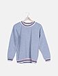 Sudadera gris ribettes de color NoName