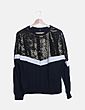 Sudadera combinada negra NoName