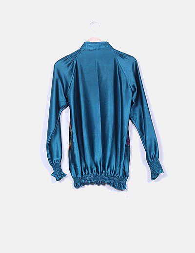 Desigual Blusa raso verde print (descuento 74 %) Micolet Zara Vestido blanco print limones (descuento 74 %) Micolet