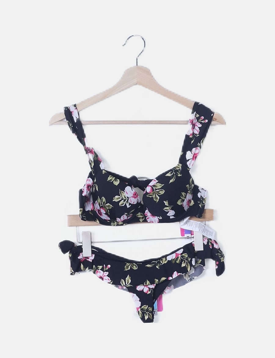 Tezenis Bikini negro floral (descuento 76 ) Micolet