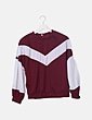 Sudadera granate combinada detalle velvet NoName