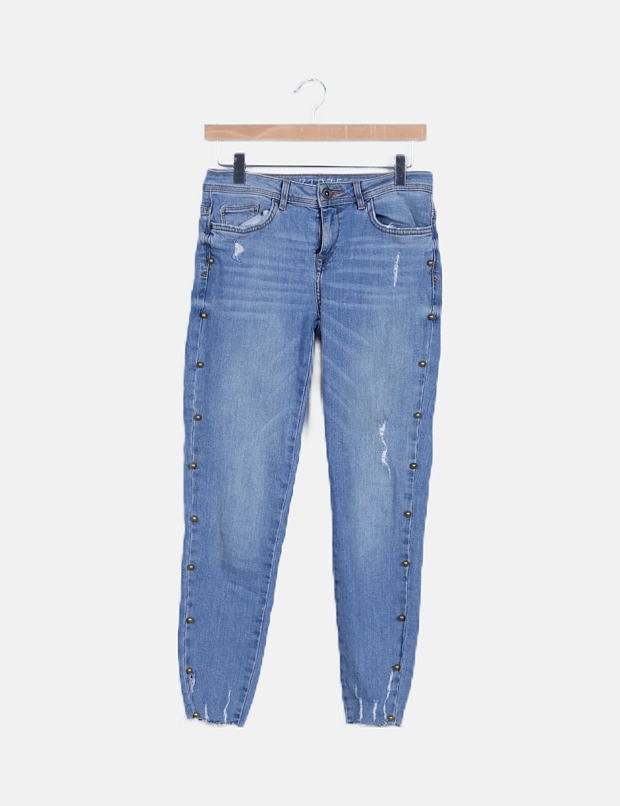 Zara Jeans denim con tachas (descuento 50 ) Micolet