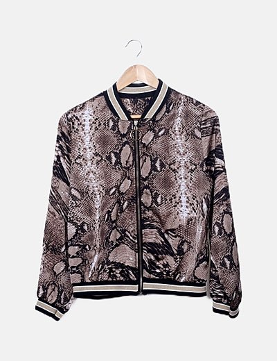 Bomber fluida animal print