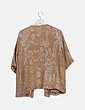 Chaqueta fluida beige estampada NoName