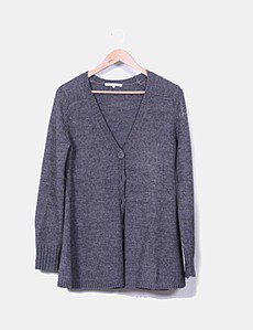 Cardigan Décontracté Gérard Darel Pour Femme - Taille 42, Gris Clair - Occasion Très Bon état