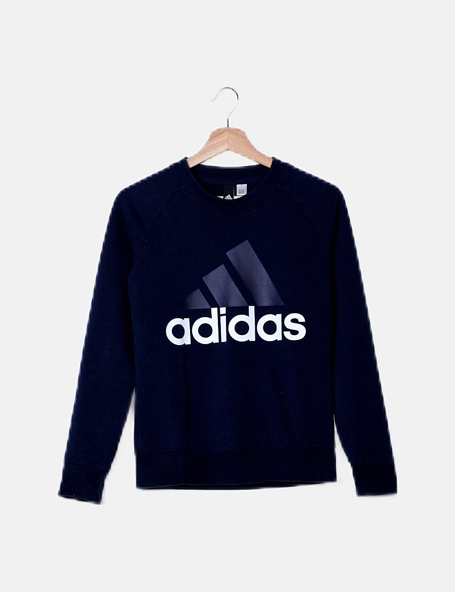 Adidas Sudadera azul marino print logo (descuento 79 ) Micolet Adidas Sudadera azul marino print logo (descuento 79 ) Micolet