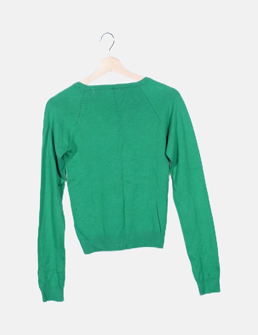 Zara Jersey tricot verde (descuento 88