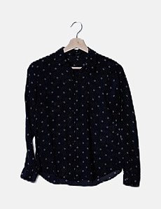 Chemisier Femme Ann Taylor Bleu, Taille 2P - Manches Courtes Fendues, Col Boutonné, En Coton, Occasion Très Bon état