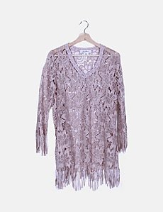 Robe Multicolore Jeff Gallano Taille 56 - Motif Paisley - Midi Maxi - Neuf Sans Étiquettes - Fabriquée En France