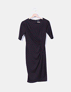 Robe Thé F&F Rouge - Manches Volantes - Taille 14 - Longueur Genou - Neuf Sans étiquettes