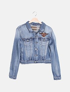 Veste Femme AMISU Bleu – Taille 38 – Faux Cuir – Neuf Sans étiquette