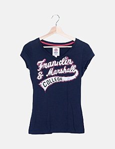 T-shirt Franklin Marshall Femme Manches Courtes Taille M - Couleur Rose Neuf Sans étiquette