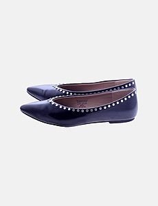 Ballerines Femme HESCHUNG - Noir Cuir - Taille EU 39.5 (UK 6) - Occasion