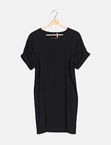 Robe Jersey Noire Droite SWEEWE Taille S - Manches Longues, Uni, Neuve Sans étiquettes