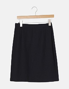 Jupe longueur genou avec rayures asymétriques - corail fumé/blanc rayé