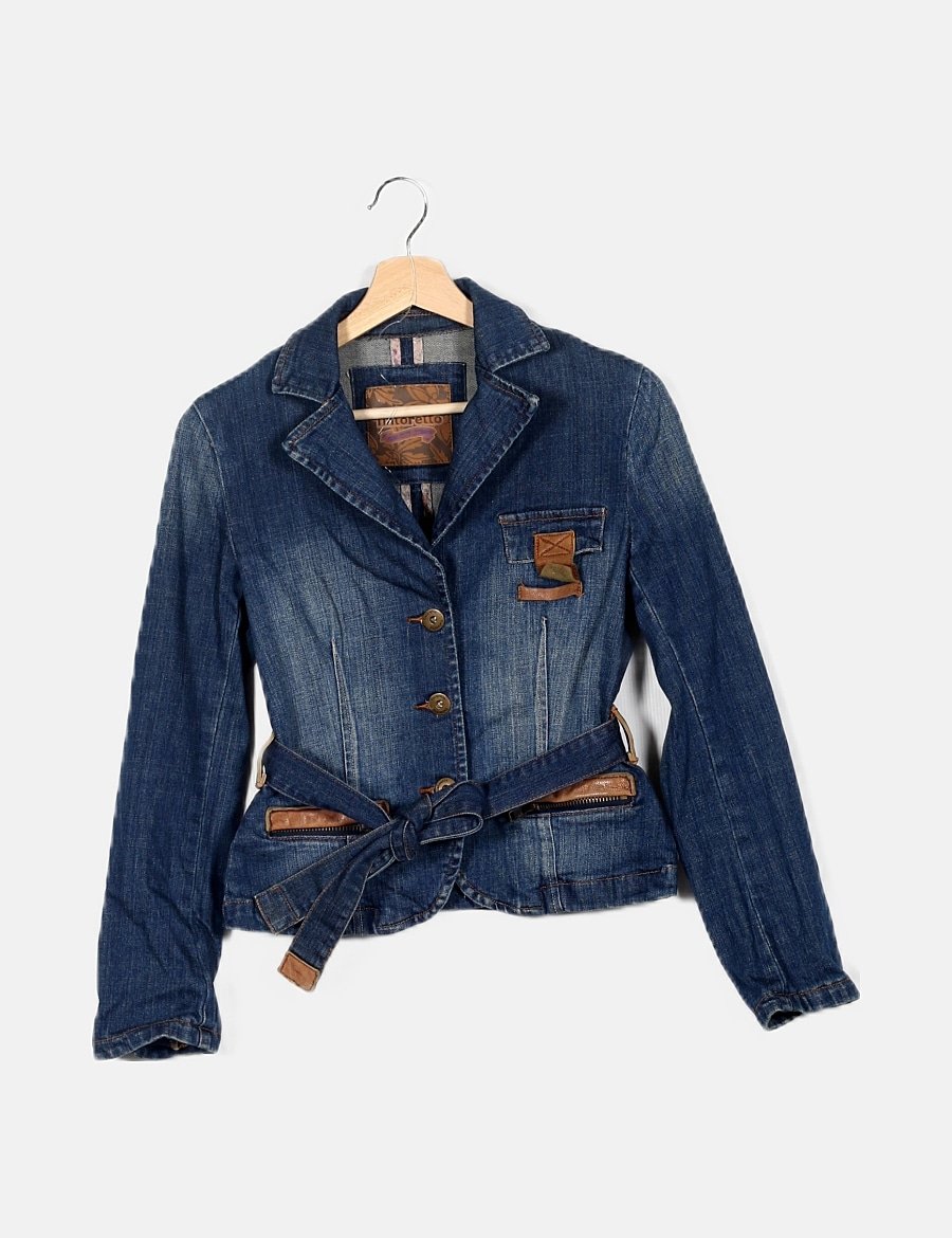 Cazadora Mujer Tintoretto Cazadora Vaquera Con Cinturu00f3n