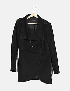 Manteau Long Femme Jennyfer Taille M – Bleu Marine, Occasion En Très Bon état
