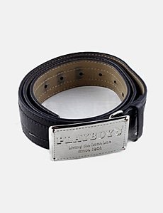 Ceinture Playboy Femme - Boucle Lapin En Relief Noir Et Blanc, Taille S, Style Rétro