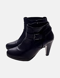 Botín tacón alto piel FOSCO - Talla 37 - Negro - GLAMI.es