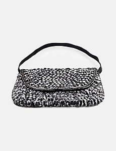 Magnífico bolso de fiesta color verde decorado con flores |ideal cluth