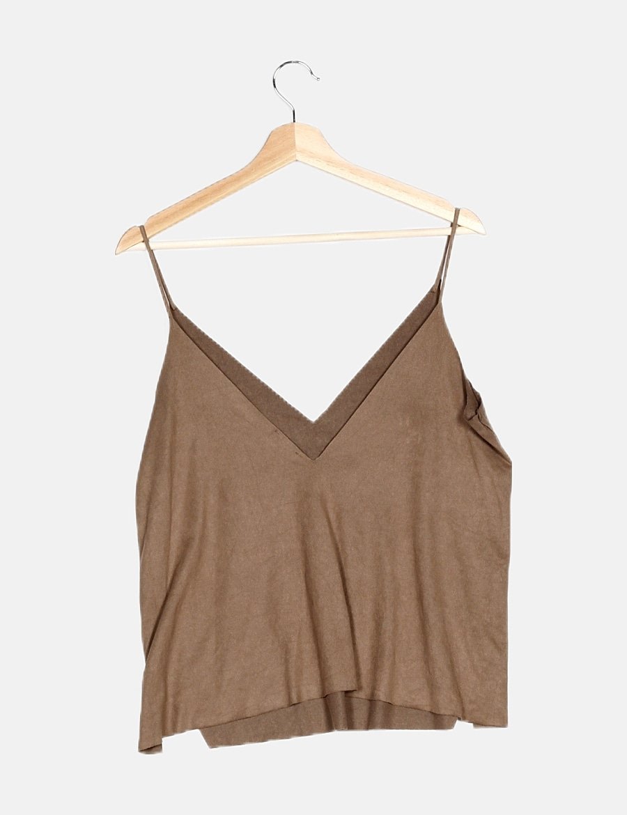 Zara Top marrón ante (descuento 71 ) Micolet