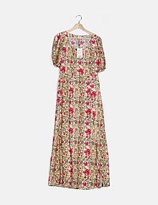Vestido verde floral Jacqueline de Yong