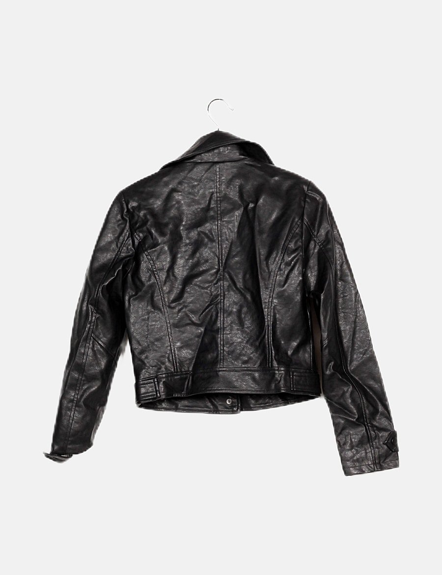 ONLY Cazadora negra polipiel (descuento 75 ) Micolet
