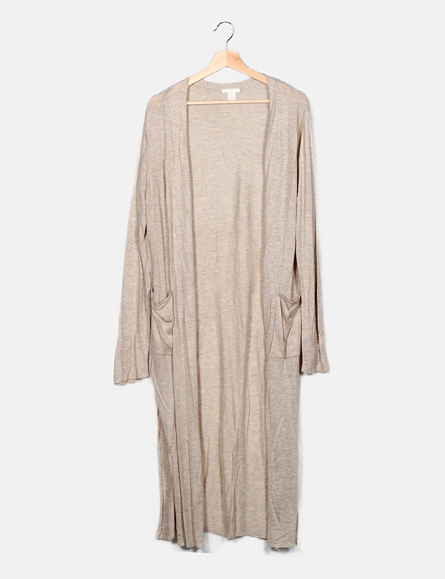 H&M Cárdigan largo beige (descuento 78 ) Micolet