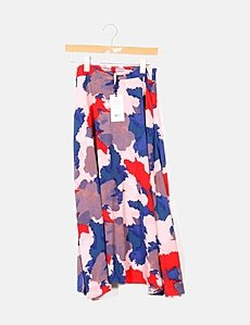 Falda midi fluida watercolor splash Object