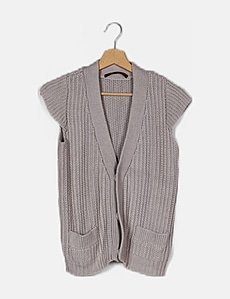 Gilet Sans Manches Comptoir Des Cotonniers - Taille M - Gris - Occasion TrÃ¨s Bon Ã©tat