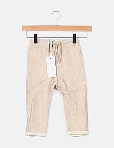Pantalón de rayas beige Name it
