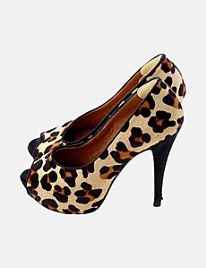 Escarpins slingback en cuir marron et turquoise Guess 36 (Gebraucht) in