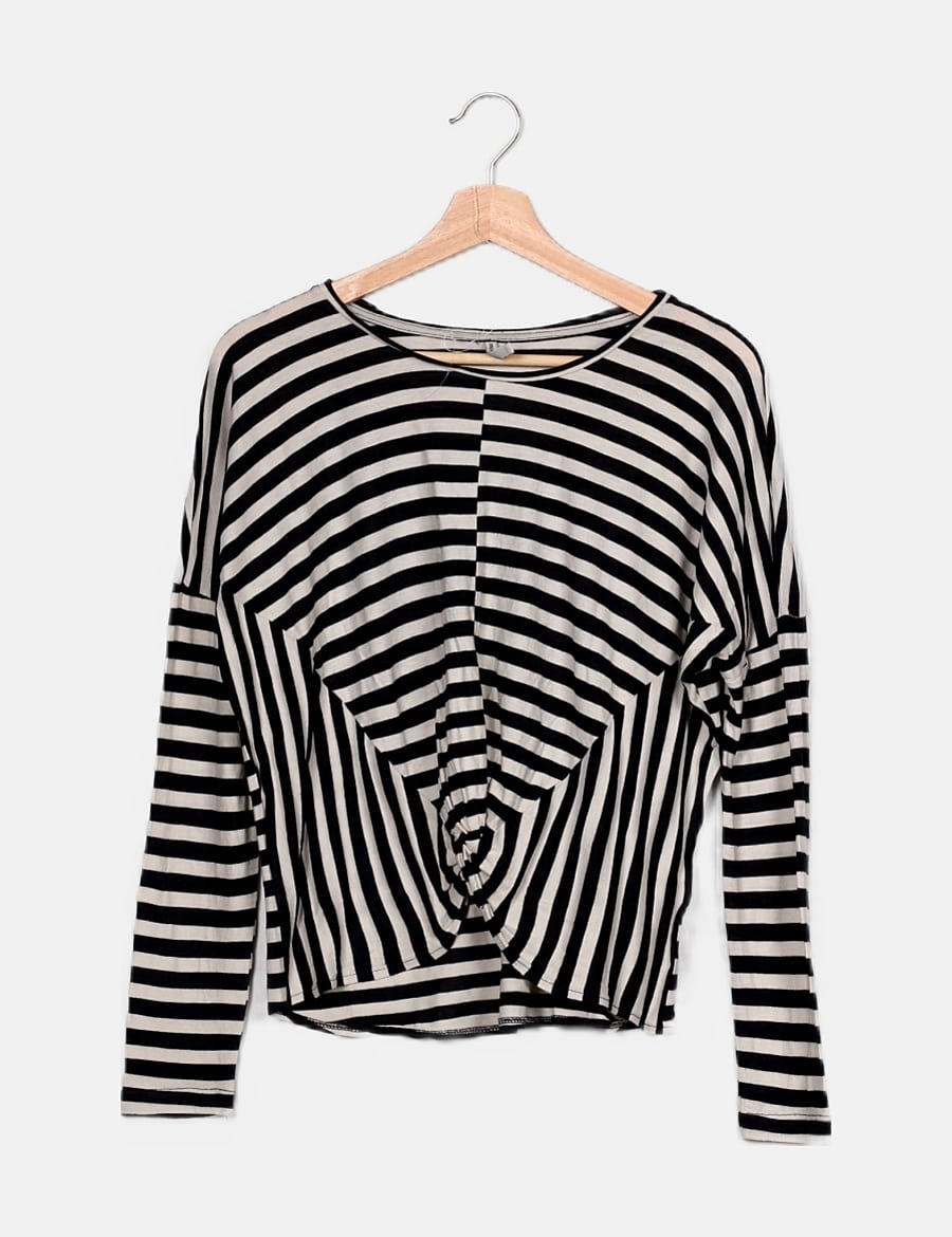 Stradivarius Camiseta blanca rayas manga larga (descuento 81 ) Micolet