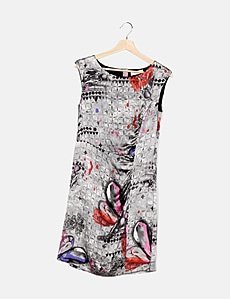 red orange mini dress Into The Sunset Orange Floral Cotton Short Sleeve Mini Dress
