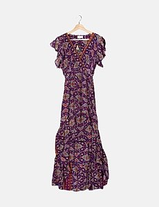 Vestido de verano midi estamapdo en multicolor