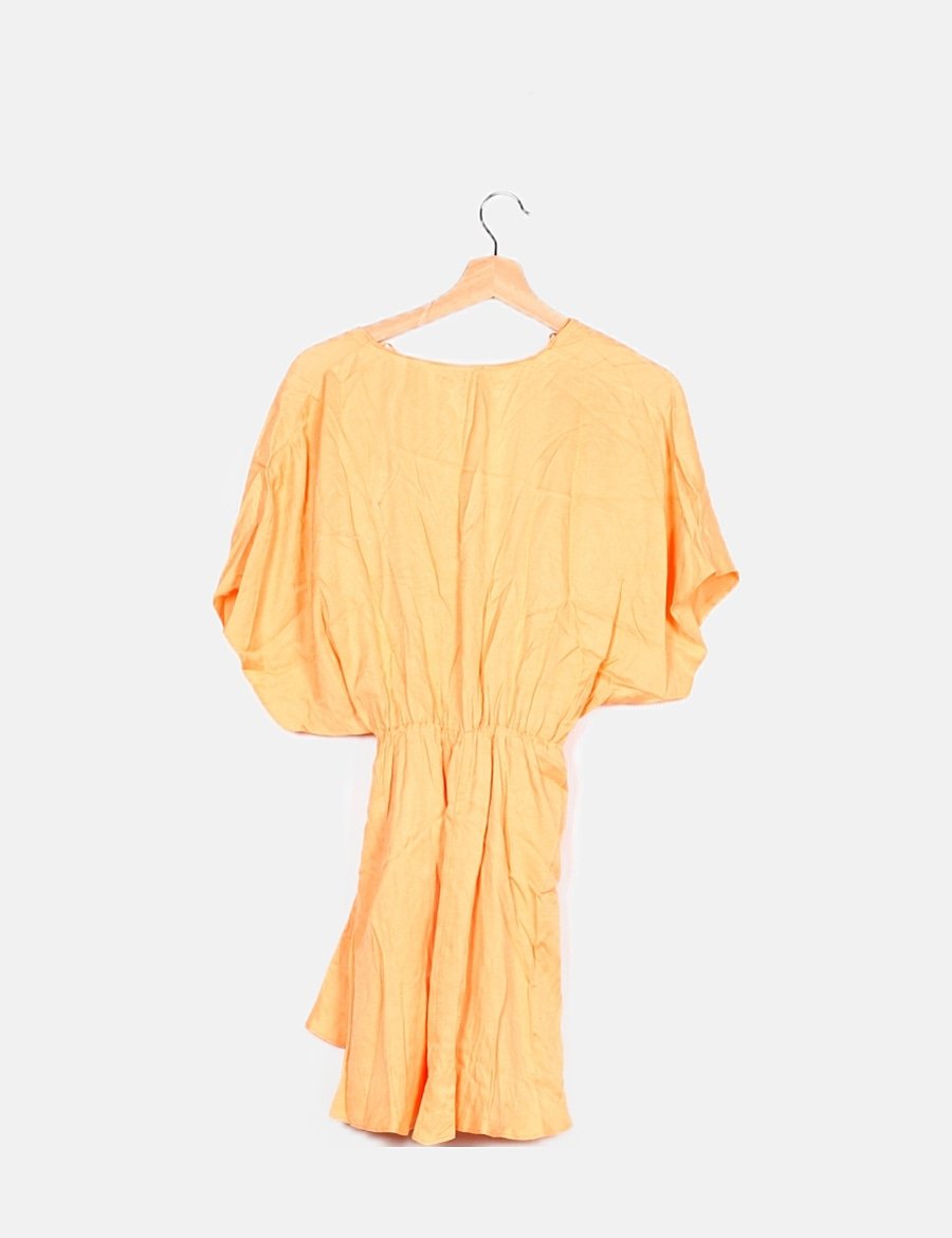 Zara Mini vestido satinado naranja (descuento 54 ) Micolet Zara Mini vestido satinado naranja (descuento 54 ) Micolet