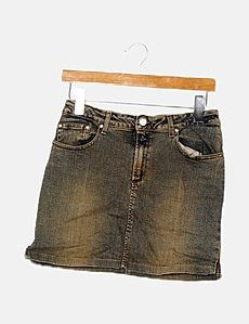 Jupe En Jean CIMARRON Taille 38 M – Détails Surpiqués, Vintage Années 90, Occasion Très Bon état