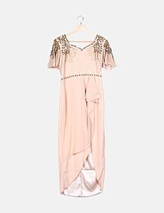 Robe Longue Virgos Lounge Taille 6/8 - Style Skater Manches Longues Couleur Lilas