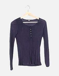 Tee-shirt Manches Longues Jennyfer Femme Noir Taille M - Occasion En Excellent état, Coton