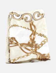 Foulard Carré Vintage 100% Soie 64cm X 64cm – Motifs Multicolores Années 80