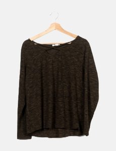 T-shirt Ajusté Côtelé Amisu Taille S - Manches Tulle Bouffantes, Blanc, Neuf Avec étiquettes