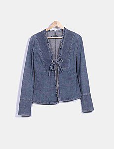 Veste En Jean Légère Femme DKNY - Taille 12, Bleu, Occasion Très Bon état