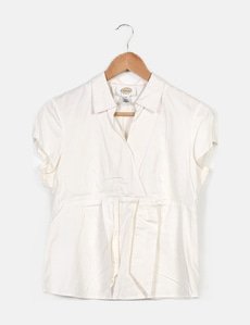 Chemisier/blouse Talbots Femme à Col Cravate - Taille PS (Petite) - Coton Imprimé Géométrique - Occasion TB